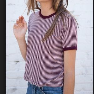 Cropped striped tee